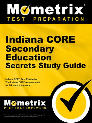 cover image of Indiana CORE Secondary Education Secrets Study Guide